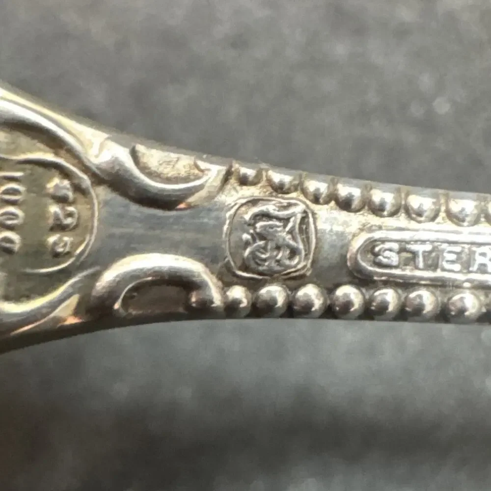 Canterbury by Towle Sterling Silver Pickle Fork Gold Wash Long 8 5/8